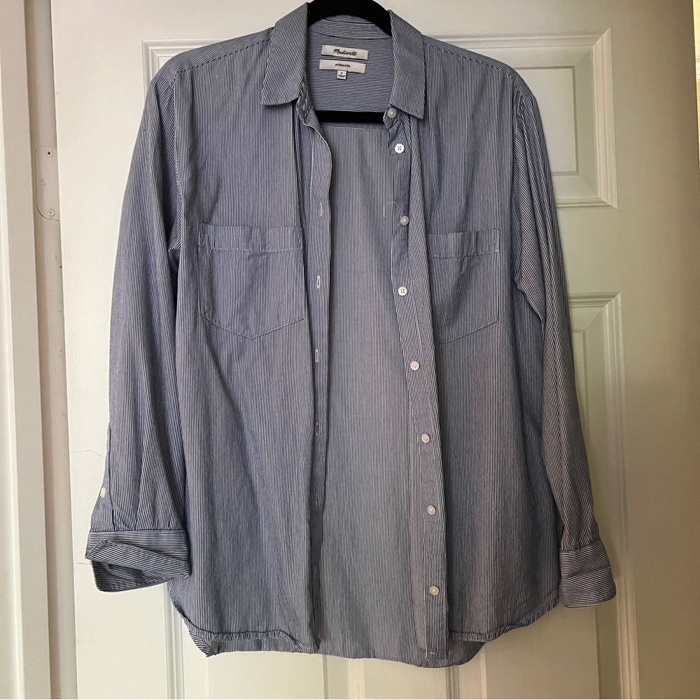 Madewell Oversized Blue Button-Up Shirt
